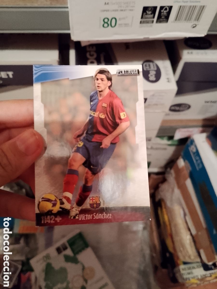 Cromos de f&uacute;tbol: FICHAS 2008-2009 MUNDICROMO PLATINUM 08-09 FICHAJE &Uacute;LTIMA HORA V&Iacute;CTOR S&Aacute;NCHEZ BARCELONA 1142+ bar&ccedil;a