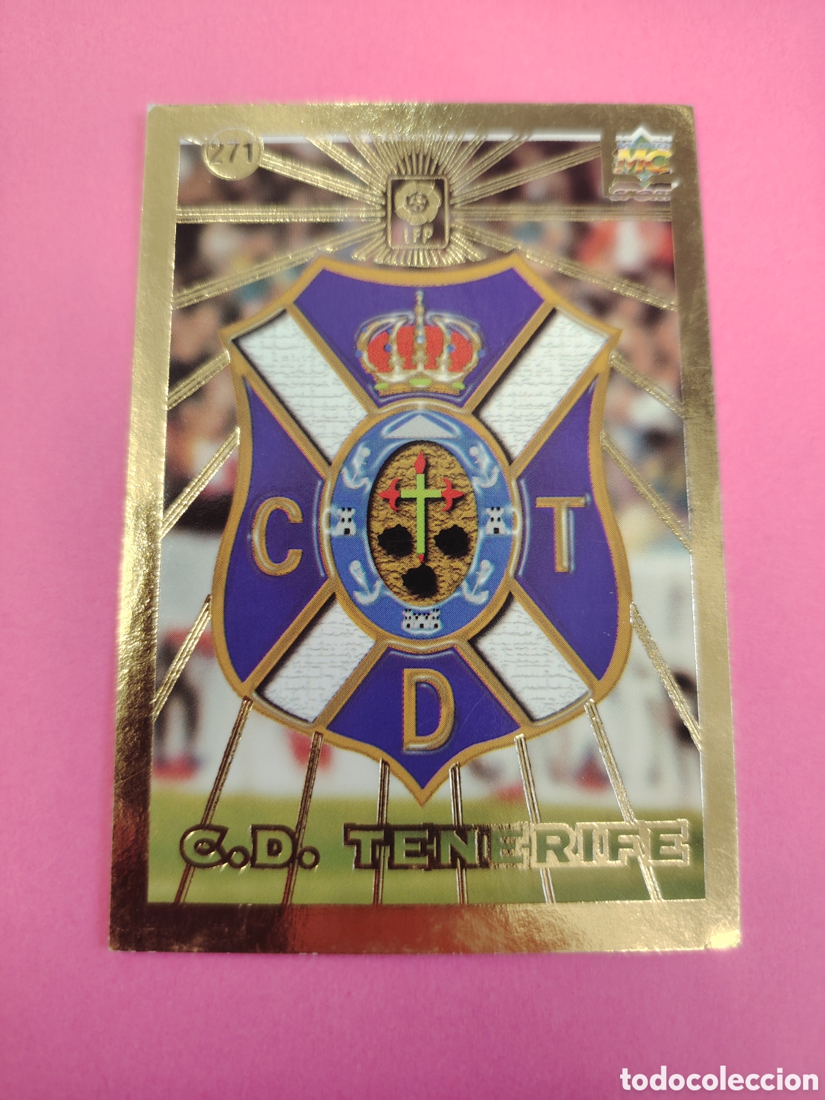Cromos de f&uacute;tbol: TENERIFE-N&deg;271-ESCUDO-MUNDICROMO FICHAS DE LA LIGA 1998 1999 98 99