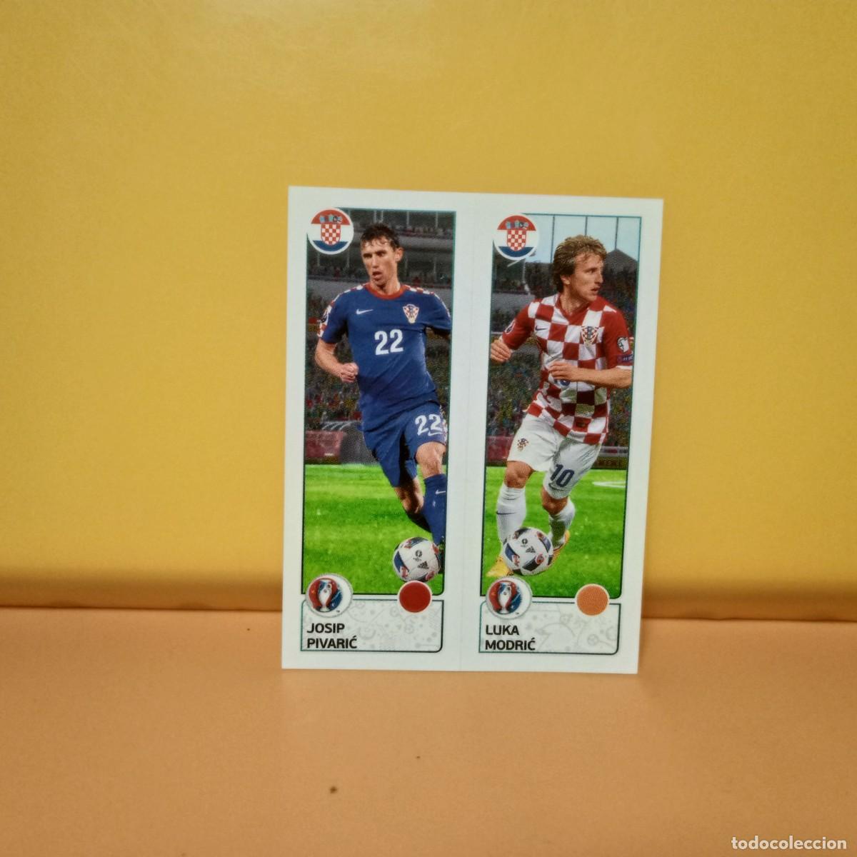Cromos de f&uacute;tbol: PANINI EURO 2016 FRANCE; EUROCOPA FRANCIA: CROACIA PIVAIC/LUKA MODRIC 434 A/B