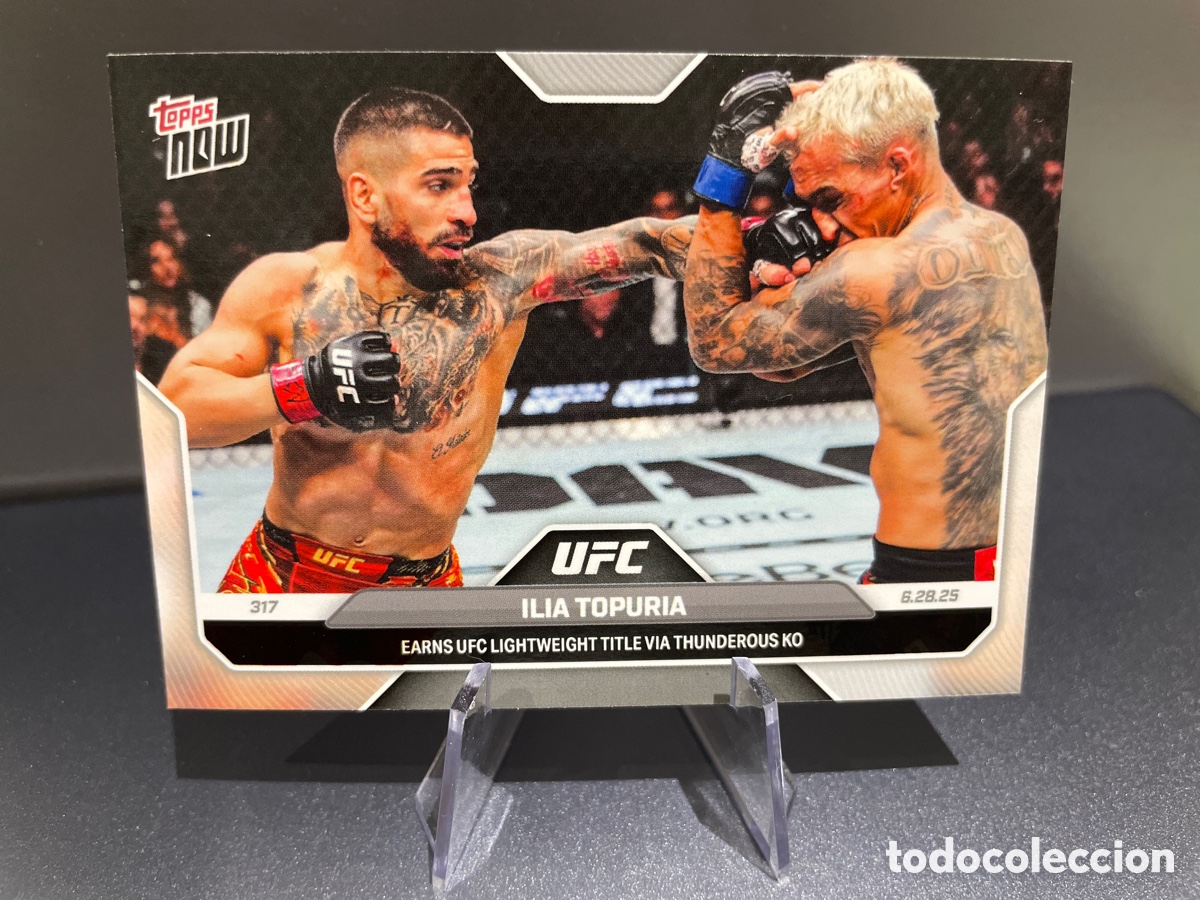 Fu&szlig;ball-Sticker: Ilia Topuria 18 UFC 317 6.28.25 Topps Now Earns UFC Lightweight tittle Via Thunderous KO Oliveira