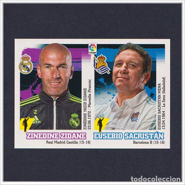 Cromos de f&uacute;tbol: LIGA ESTE 2015 2016 15 16 PANINI ZIDANE EUSEBIO 41 REAL MADRID SOCIEDAD MERCADO INVIERNO ALBUM