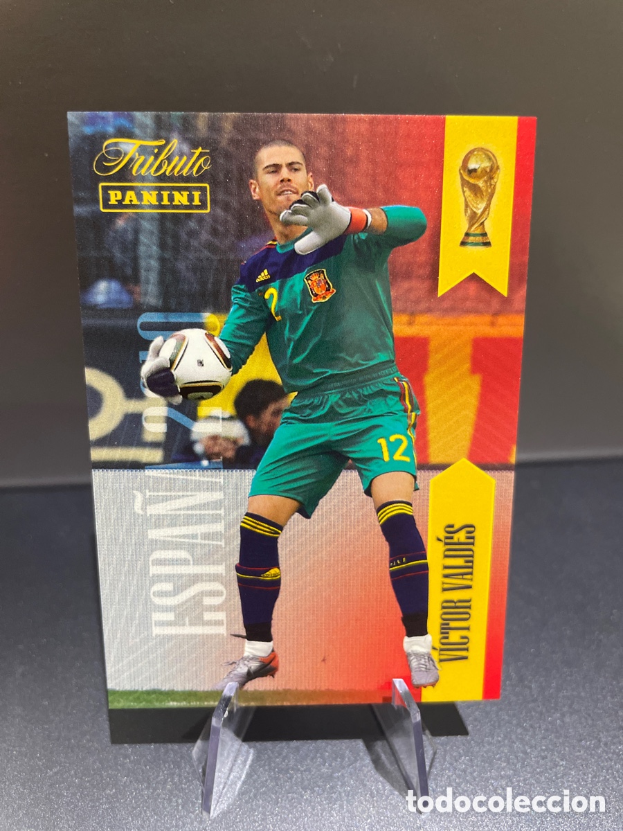Cromos de f&uacute;tbol: Victor Valdes 12 Panini Tribute Seleccion Espa&ntilde;ola 2010-2026 Vamos Campeones