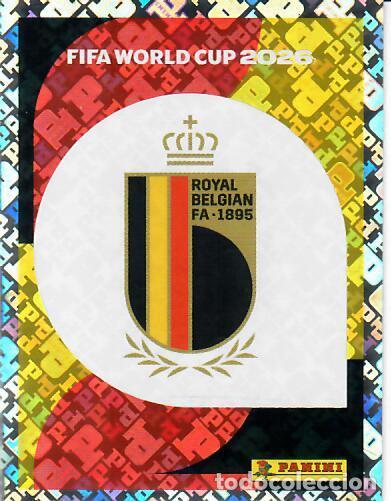 Cromos de f&uacute;tbol: CROMO PANINI MUNDIAL WORLD CUP 2026 - BEL 1 - ESCUDO - B&Eacute;LGICA