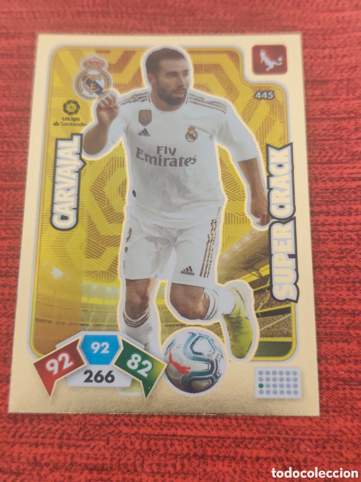 Cromos de f&uacute;tbol: SUPER CRACK 445 CARVAJAL REAL MADRID ADRENALYN XL 2019 2020