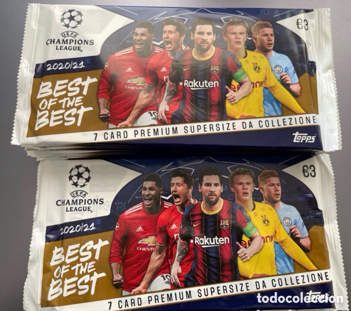 Football Stickers: Lote 10 sobres Topps Best of the Best UCL 2020-21 2020 2021