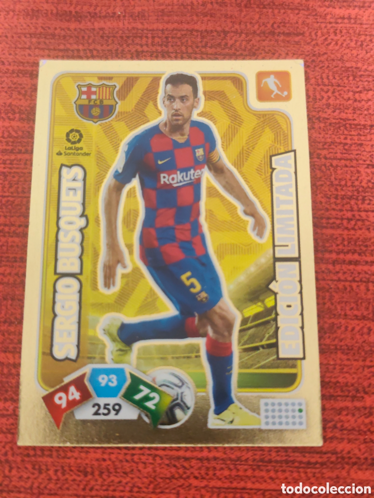Cromos de f&uacute;tbol: EDICI&Oacute;N LIMITADA SERGIO BUSQUETS FC BARCELONA ADRENALYN XL 2019 2020