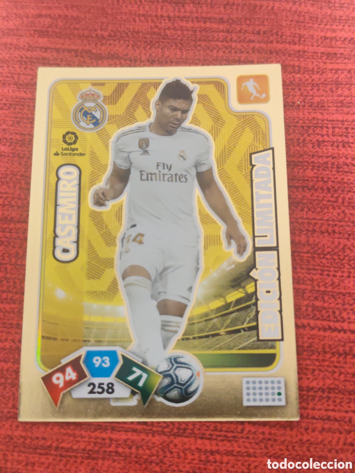 Cromos de f&uacute;tbol: EDICI&Oacute;N LIMITADA CASEMIRO REAL MADRID ADRENALYN XL 2019 2020