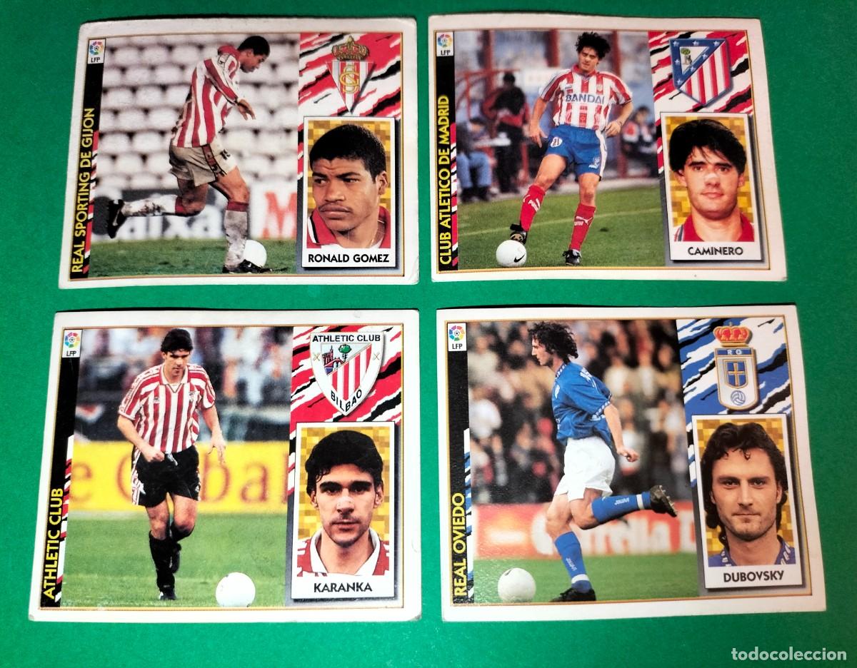 Football Stickers: (ED. ESTE) LOTE DE 4 CROMOS LIGA 97-98 SIN PEGAR