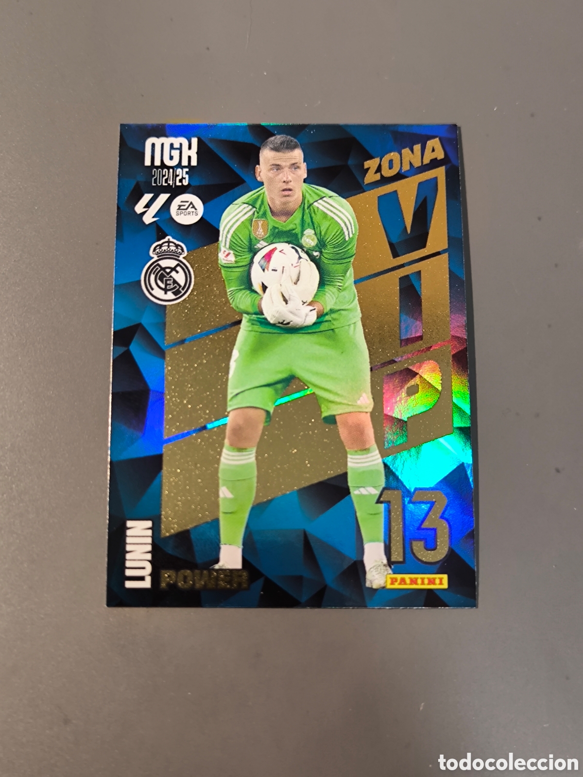 Cromos de f&uacute;tbol: LUNIN P 399 VIP Power Real Madrid Megacracks MGK 24 25
