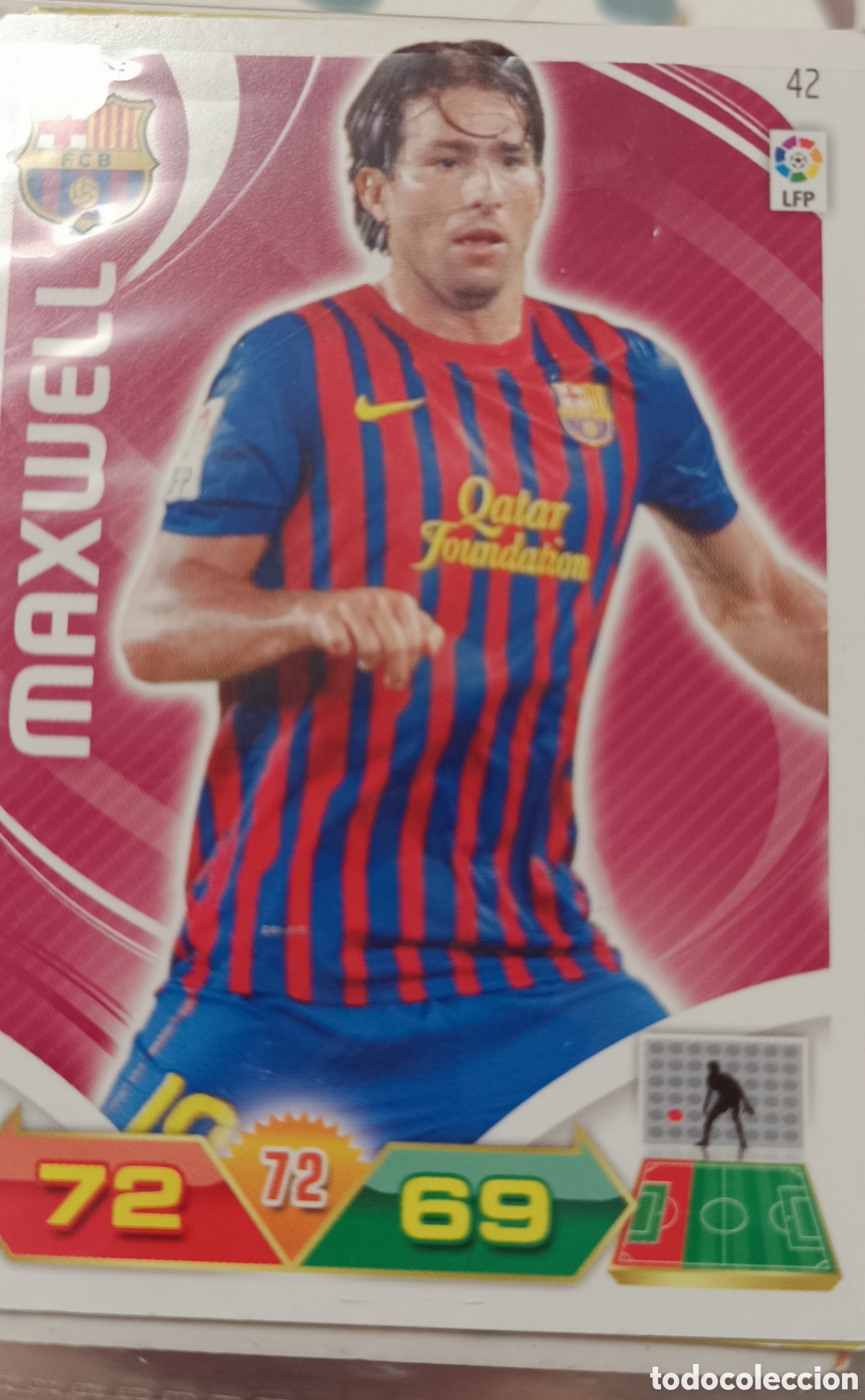 Cromos de f&uacute;tbol: 42 MAXWEL adrenalyn 10/11