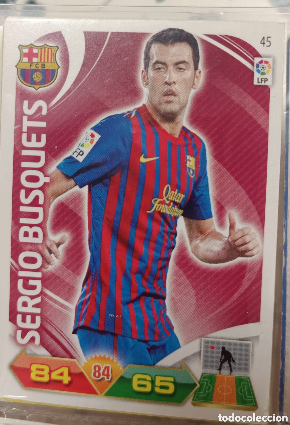 Cromos de f&uacute;tbol: 45 Sergio Busquets adrenalyn 11/12