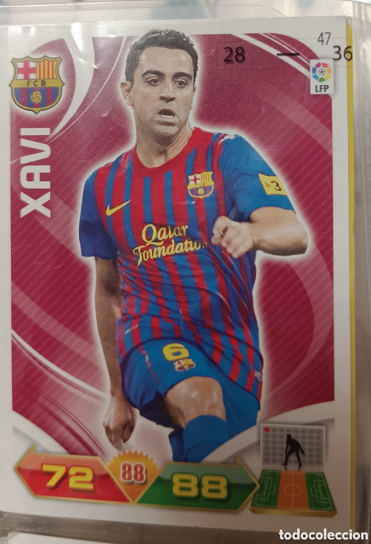 Cromos de f&uacute;tbol: 47 XAVI ADRENALYN 11/12
