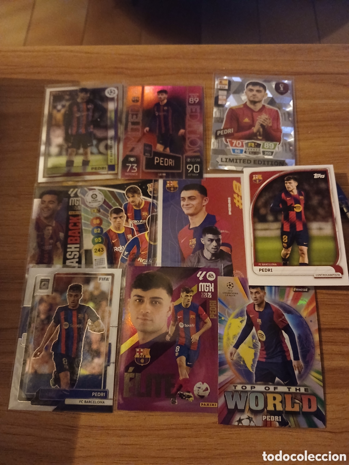 Figurine di Calcio: Lote 10 cartas Pedri FC barcelona bar&ccedil;a cromos
