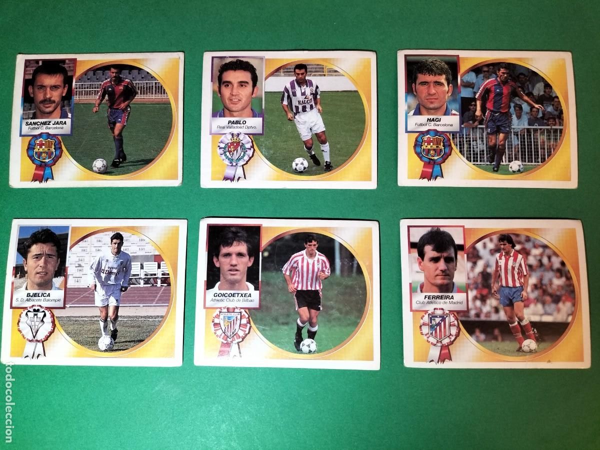 Figurine di Calcio: (ED. ESTE) LOTE DE 6 CROMOS LIGA 94-95 SIN PEGAR