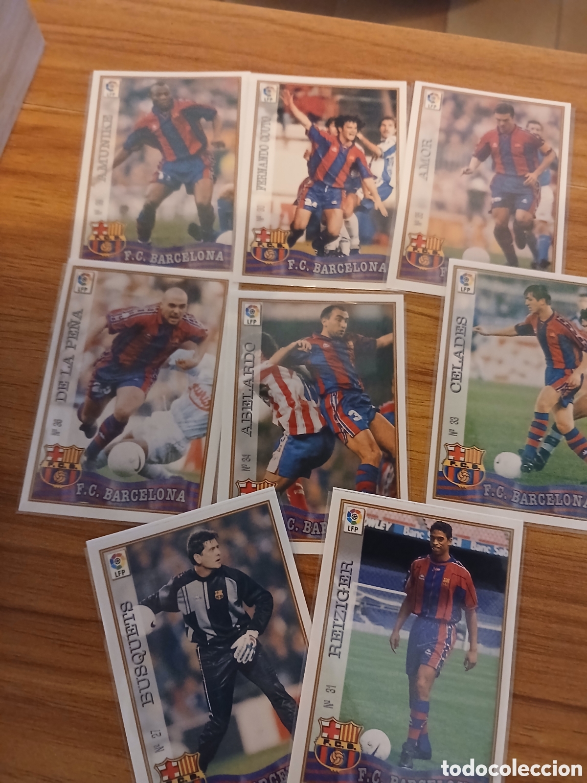 Figurine di Calcio: Lote 8 cartas futbol club barcelona 97 98 mundicromo