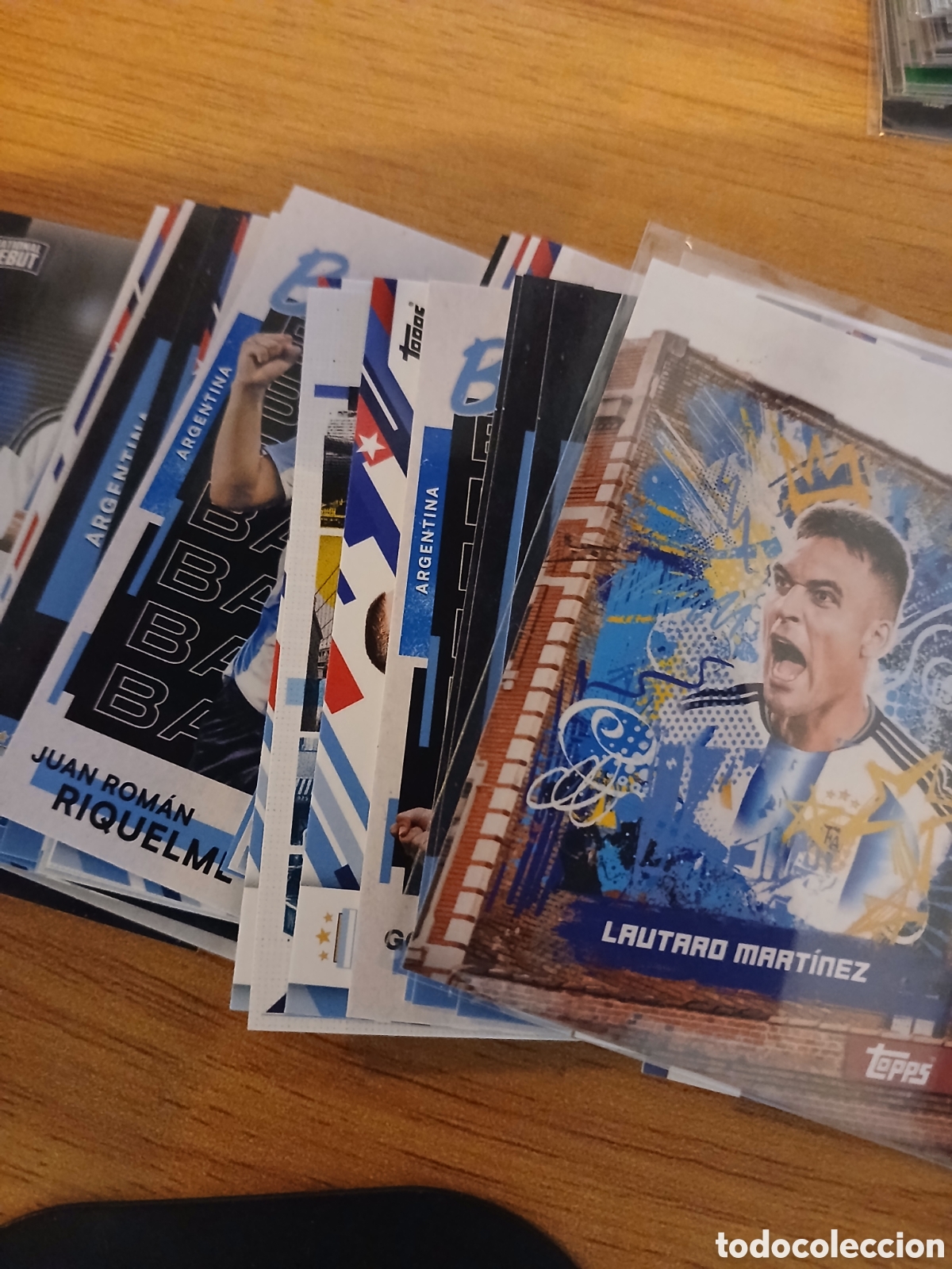 Fu&szlig;ball-Sticker: Lote 37 cartas Argentina topps team set