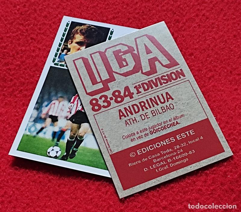 Cromos de f&uacute;tbol: Andrinua Athletic Club de Bilbao custom 83-84 In&eacute;dito