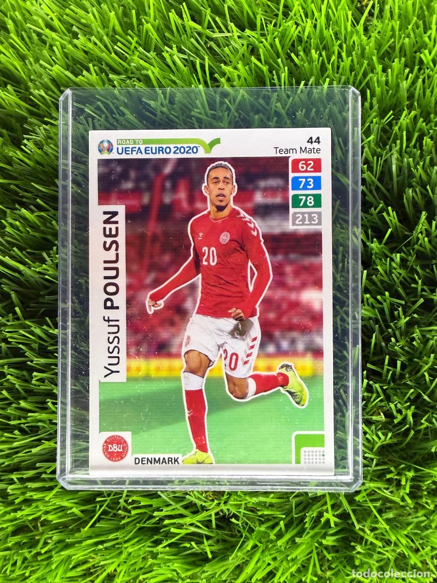 Cromos de f&uacute;tbol: N&ordm; 44 Yussuf Poulsen Dinamarca Adrenalyn XL Road to Euro 2020