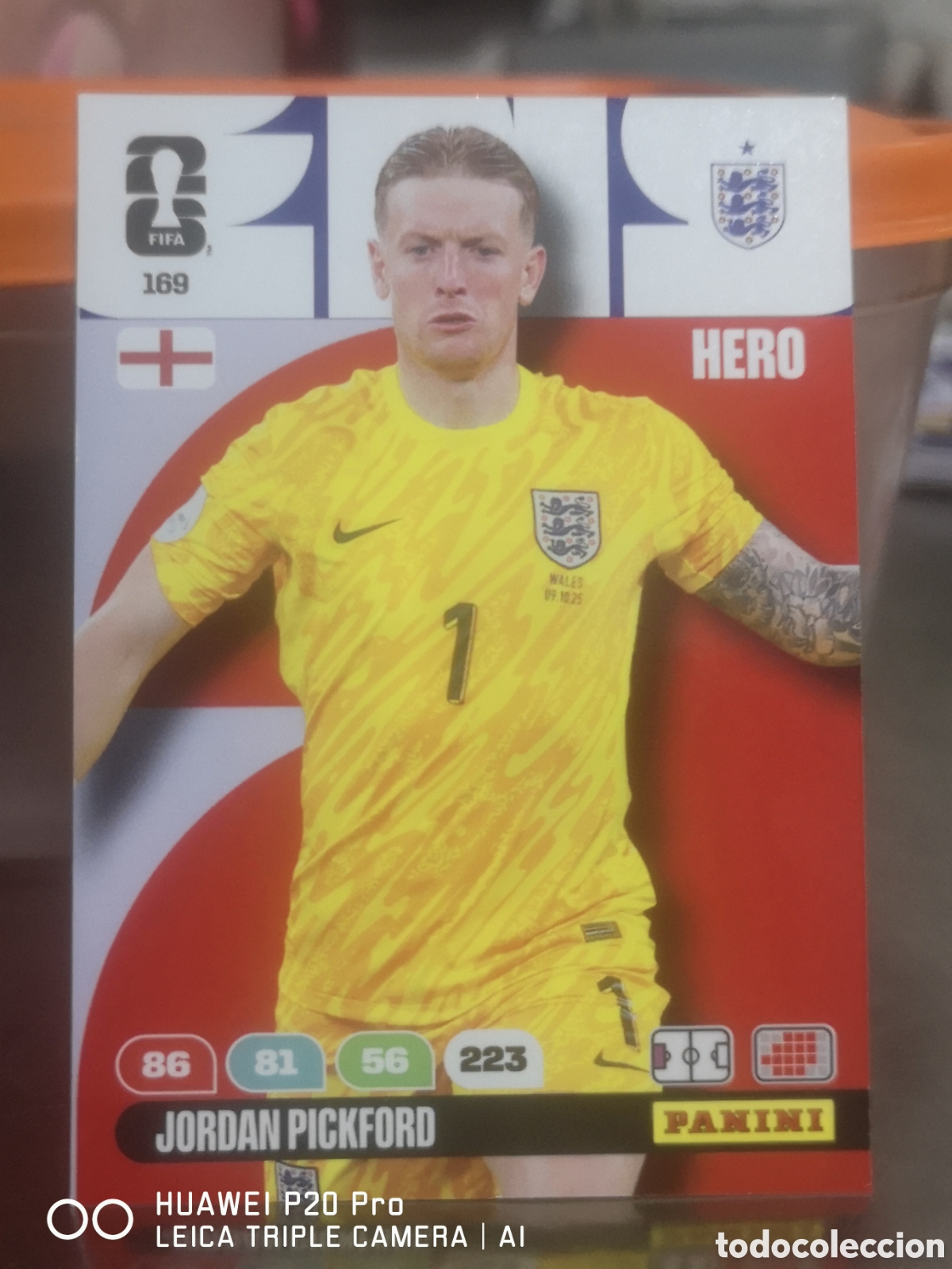Cromos de f&uacute;tbol: 169 JORDAN PICKFORD ADRENALYN FIFA WORLD CUP 2026 INGLATERRA