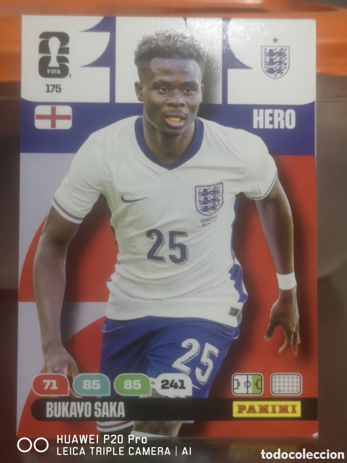 Cartes &agrave; collectionner de Football: 175 BUKAYO SAKA ADRENALYN FIFA WORLD CUP 2026 INGLATERRA