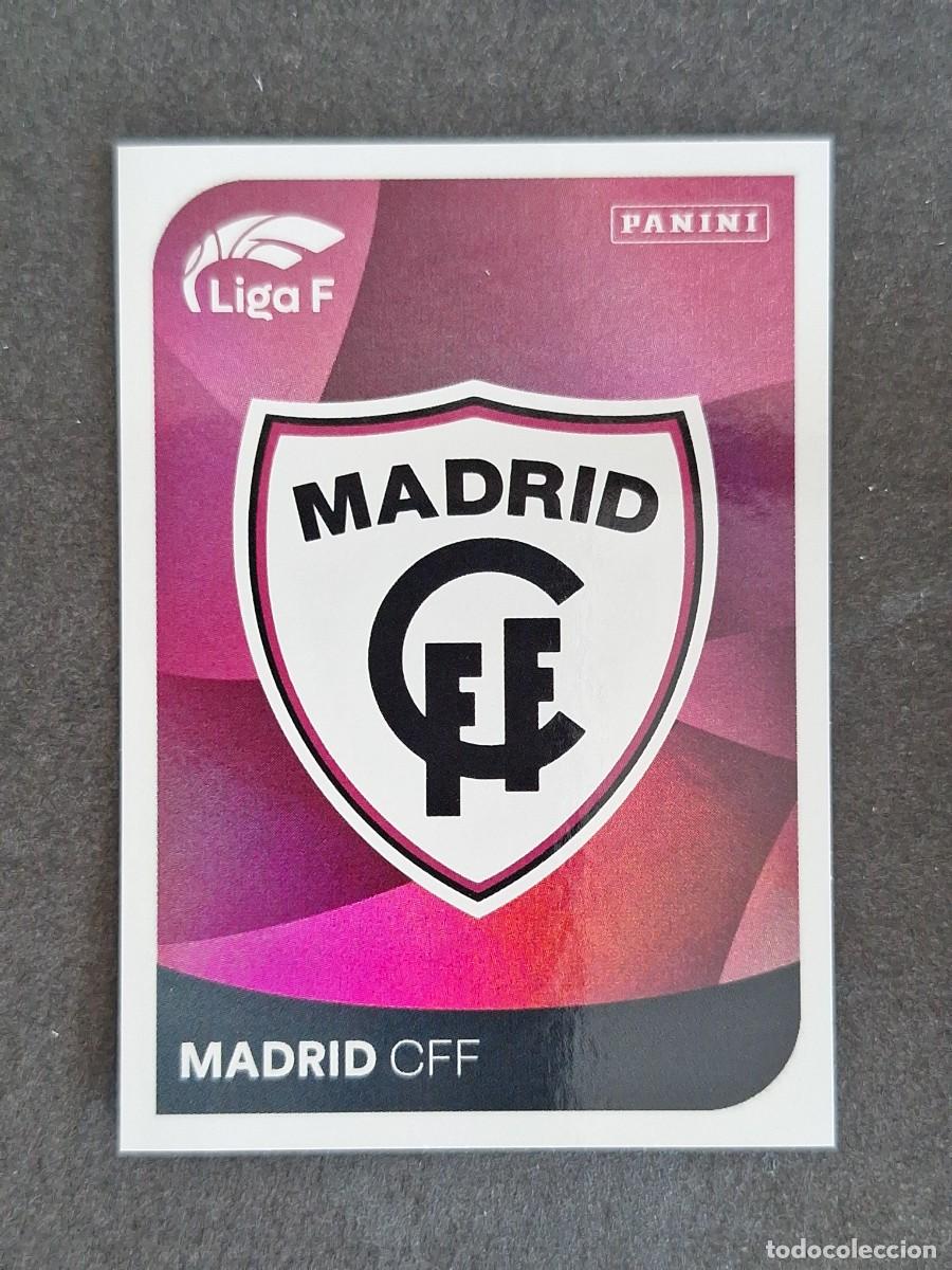 Cromos de f&uacute;tbol: L1 ESCUDO MADRID C. F. F. 222 PANINI LIGA F 2024 2025 24 25 SIN PEGAR NUNCA PEGADO