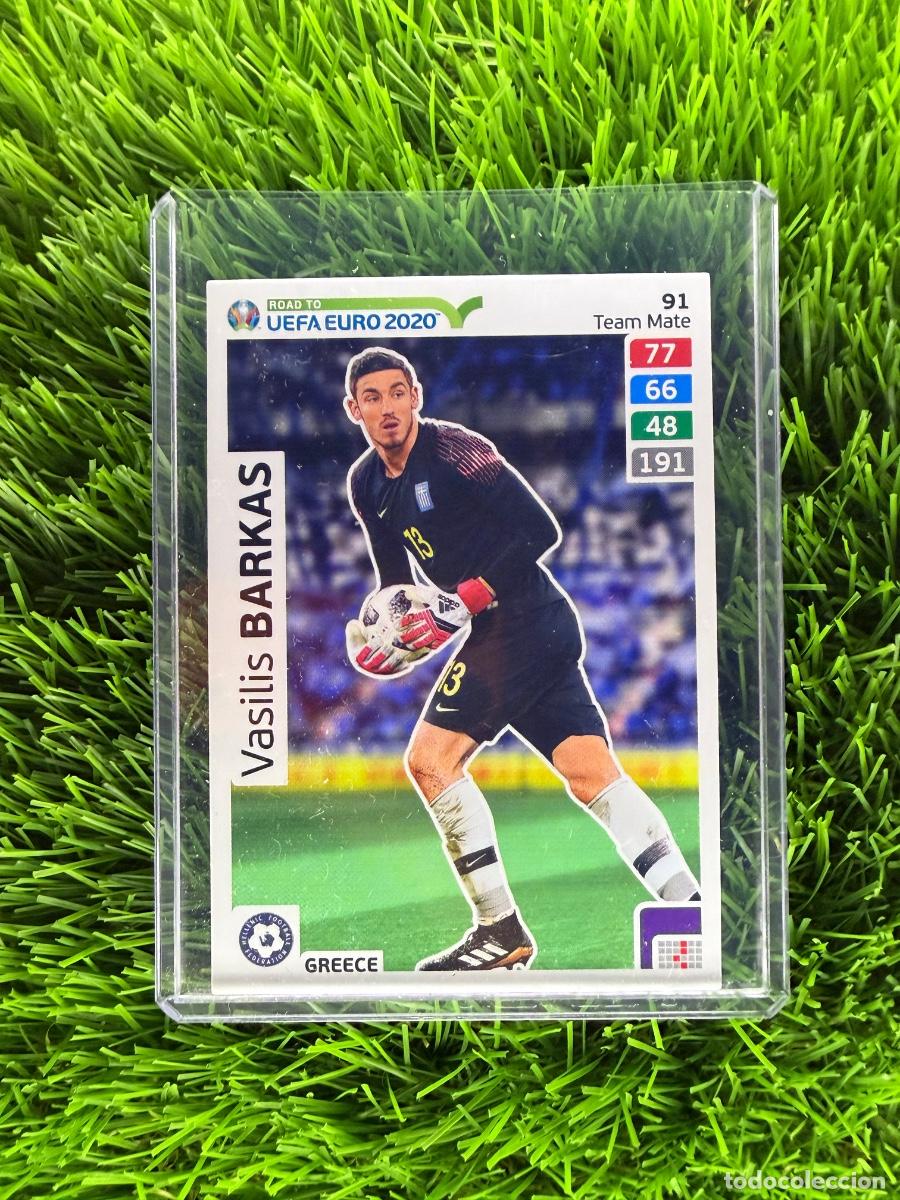 Cromos de f&uacute;tbol: N&ordm; 91 Vasilis Barkas Grecia Adrenalyn XL Road to Euro 2020