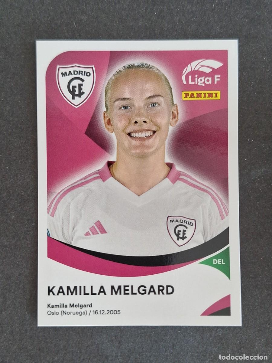 Cromos de f&uacute;tbol: L1 KAMILLA MELGARD MADRID C. F. F. 239 PANINI LIGA F 2024 2025 24 25 SIN PEGAR NUNCA PEGADO