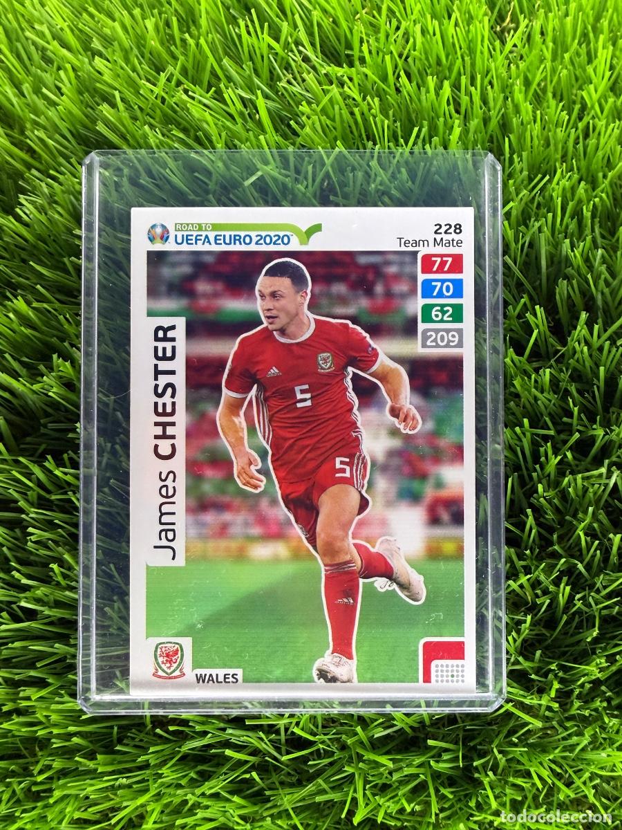 Cromos de f&uacute;tbol: N&ordm; 228 James Chester Gales Adrenalyn XL Road to Euro 2020
