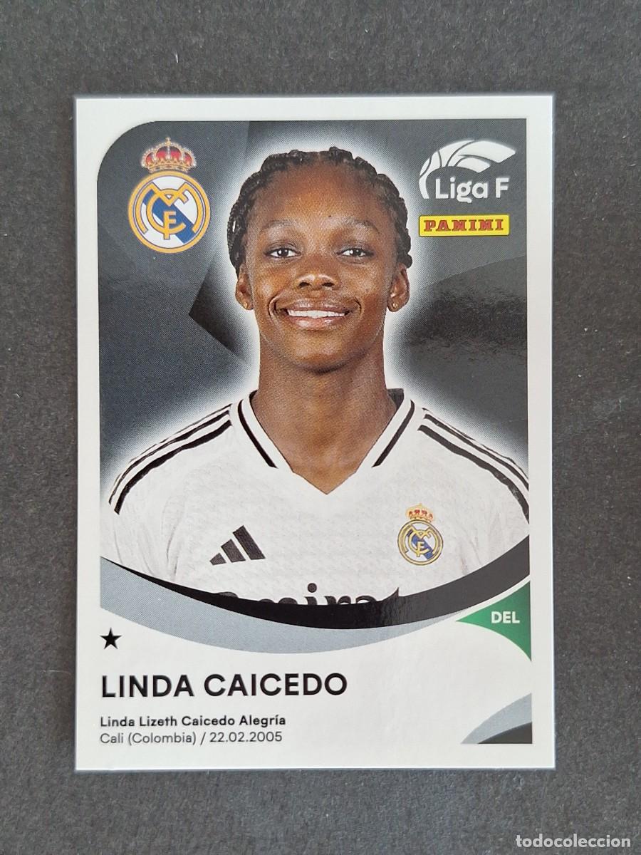 Cromos de f&uacute;tbol: L1 LINDA CAICEDO REAL MADRID C. F. 258A PANINI LIGA F 2024 2025 24 25 SIN PEGAR NUNCA PEGADO