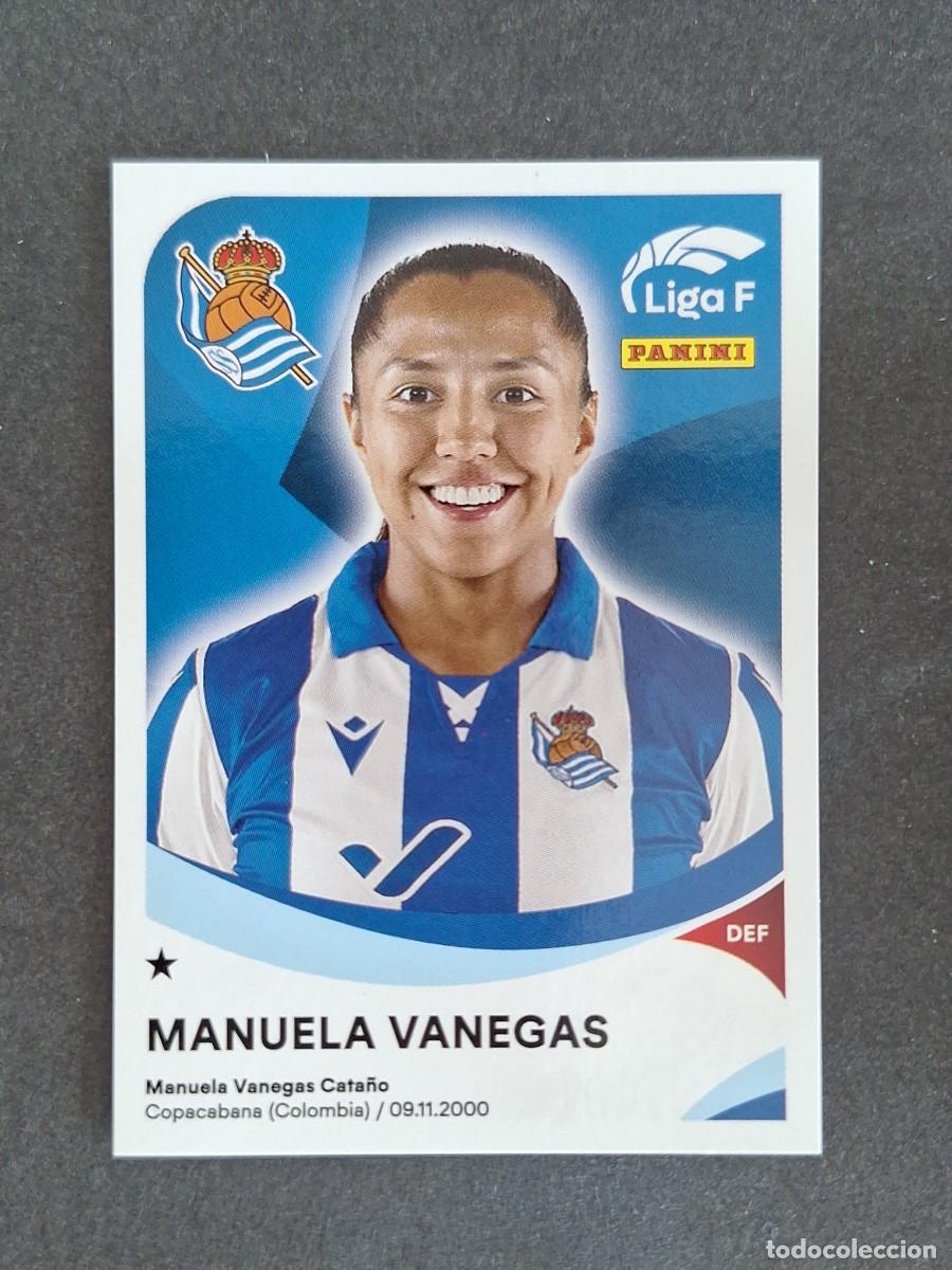 Cromos de f&uacute;tbol: L1 MANUELA VANEGAS REAL SOCIEDAD 270 PANINI LIGA F 2024 2025 24 25 SIN PEGAR NUNCA PEGADO