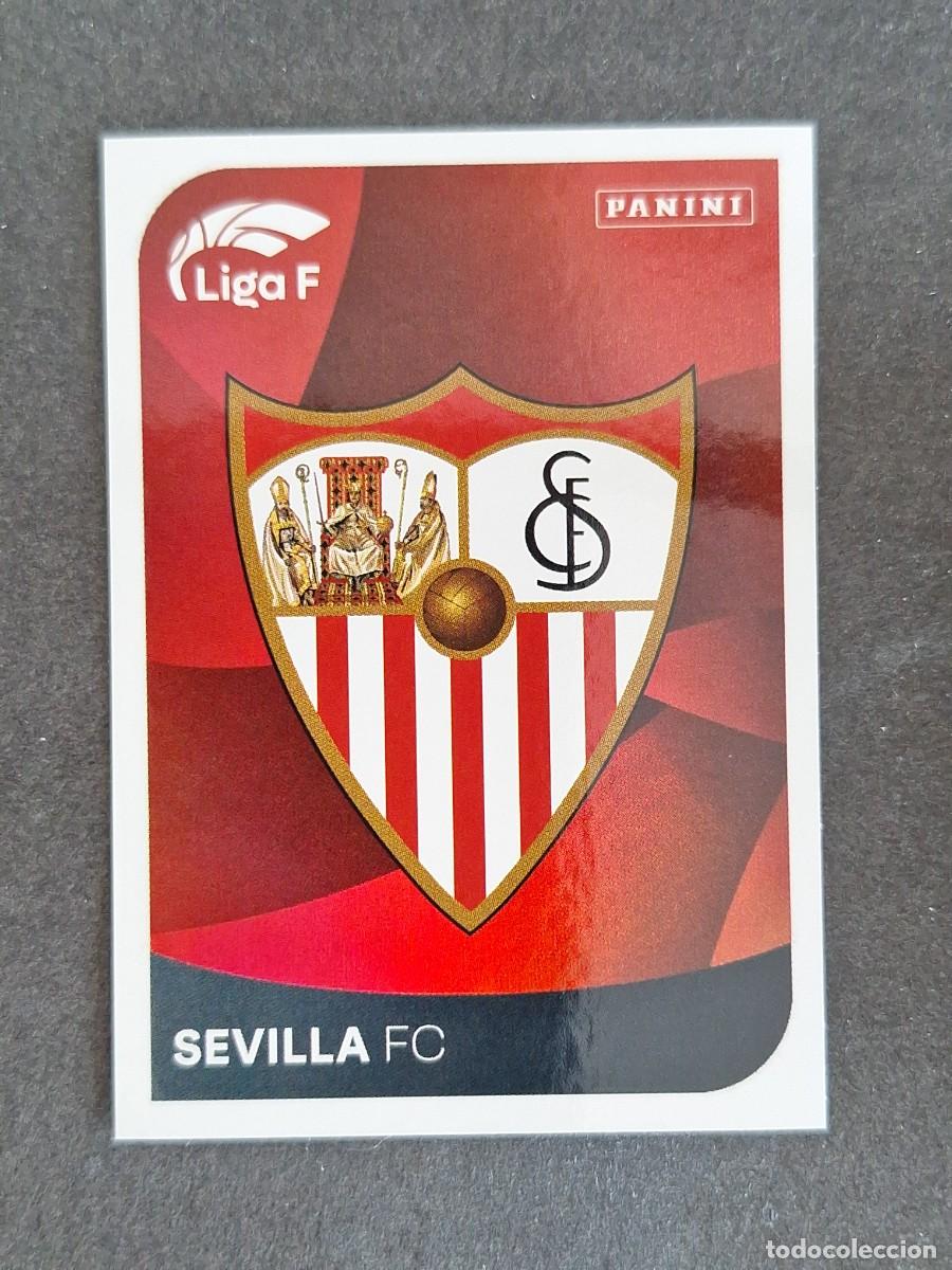 Cromos de f&uacute;tbol: L1 ESCUDO SEVILLA F. C. 282 PANINI LIGA F 2024 2025 24 25 SIN PEGAR NUNCA PEGADO
