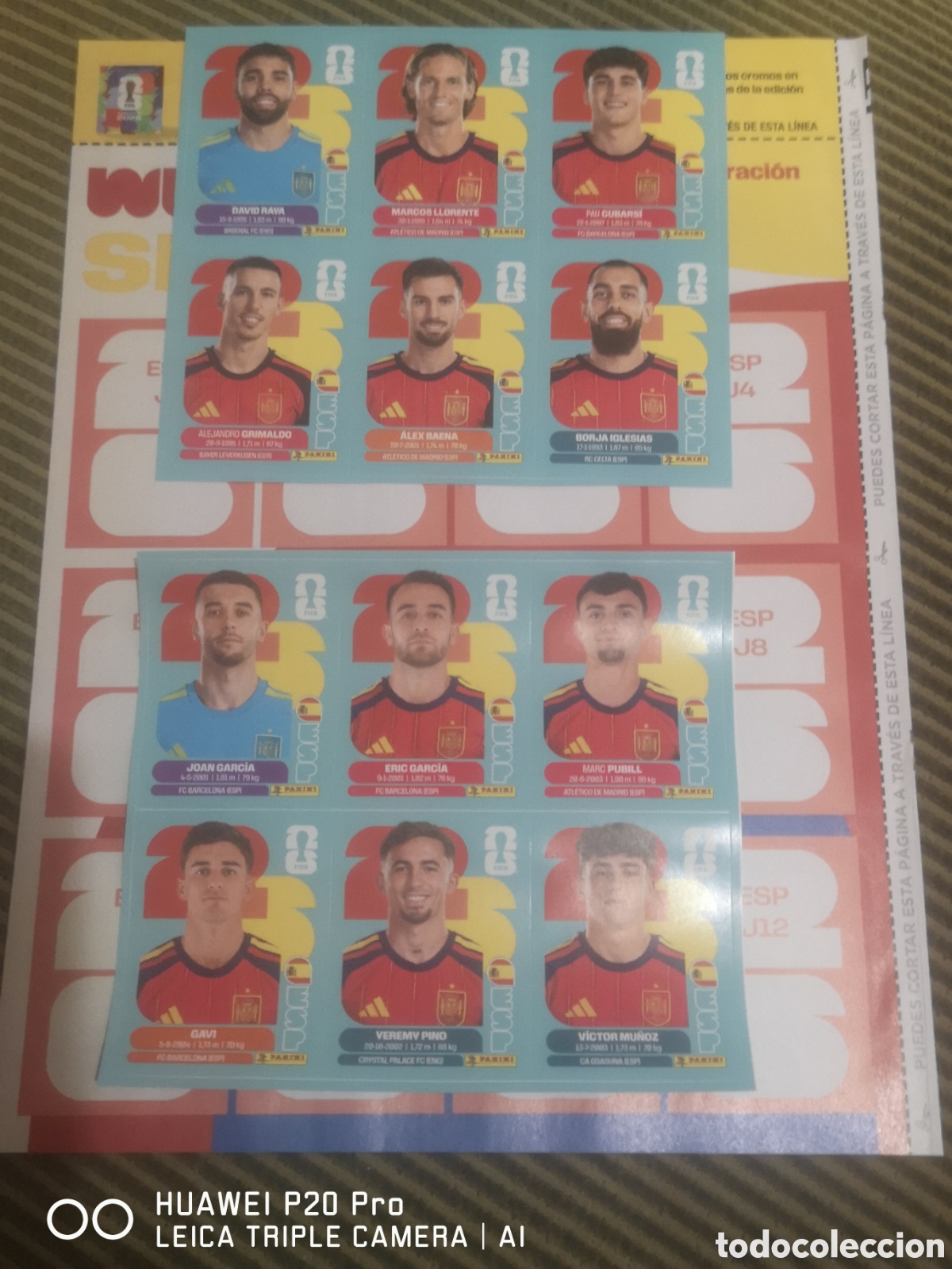 Cromos de f&uacute;tbol: 2 L&aacute;minas Jug&oacute;n 12 stickers exclusivos ESPA&Ntilde;A Panini FIFA World Cup 2026