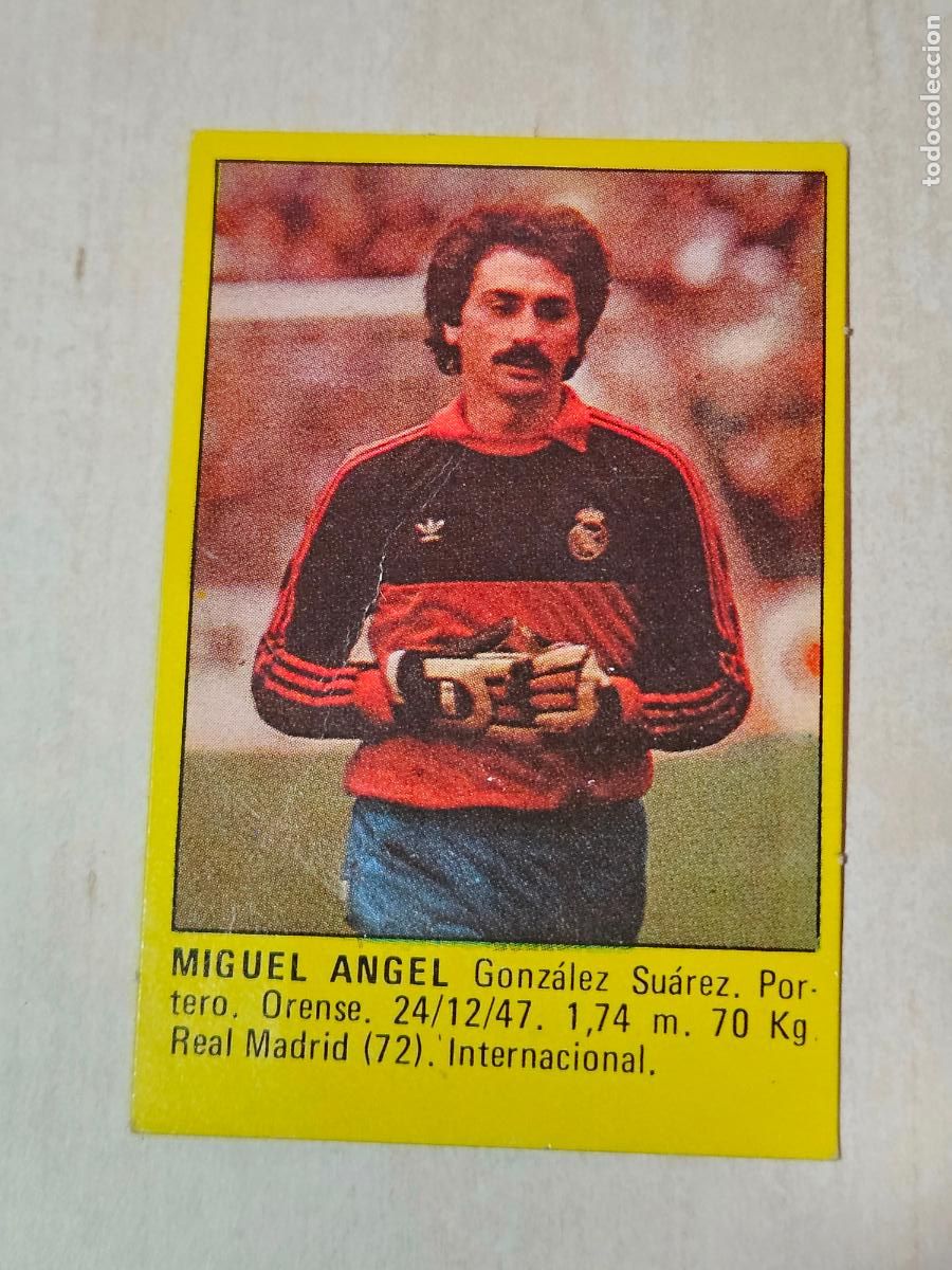 Cromos de f&uacute;tbol: MIGUEL ANGEL - DEL ALBUM SUPER F&Uacute;TBOL 84 ROLL&Aacute;N - CROMO RECUPERADO - REAL MADRID
