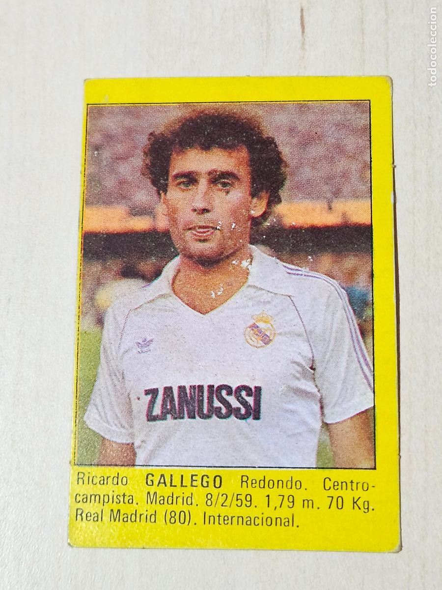 Cromos de f&uacute;tbol: GALLEGO - DEL ALBUM SUPER F&Uacute;TBOL 84 ROLL&Aacute;N - CROMO RECUPERADO - REAL MADRID