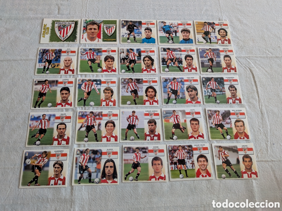 Cromos de Futebol: LOTE 25 CROMOS DIFERENTES ATH.BILBAO LIGA 1999 2000 99 00 COLECCIONES ESTE SIN PEGAR.EXCELENTE EST.