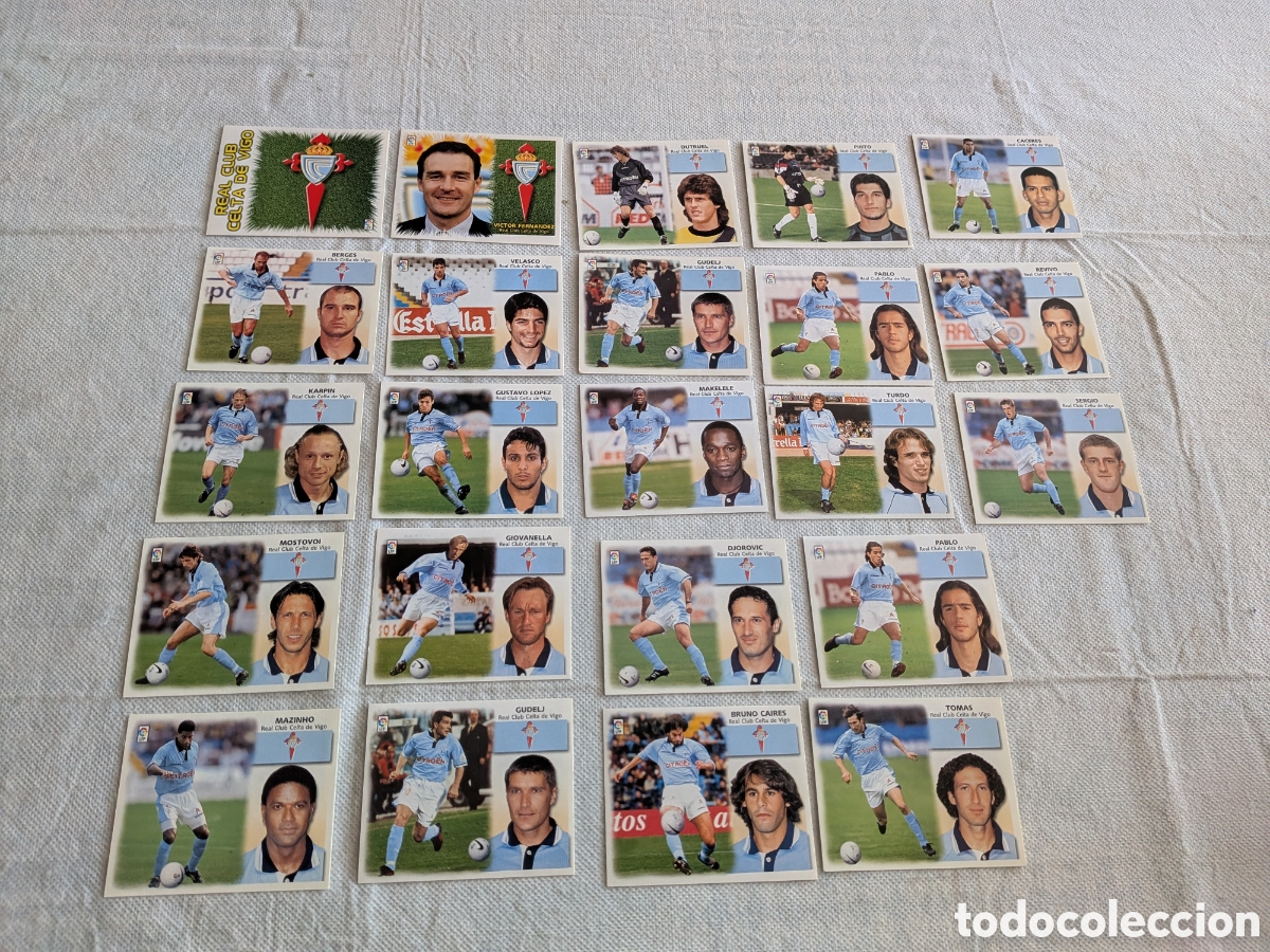 Figurine di Calcio: LOTE 23 CROMOS DIFERENTES CELTA LIGA 1999 2000 99 00 COLECCIONES ESTE SIN PEGAR. EXCELENTE ESTADO