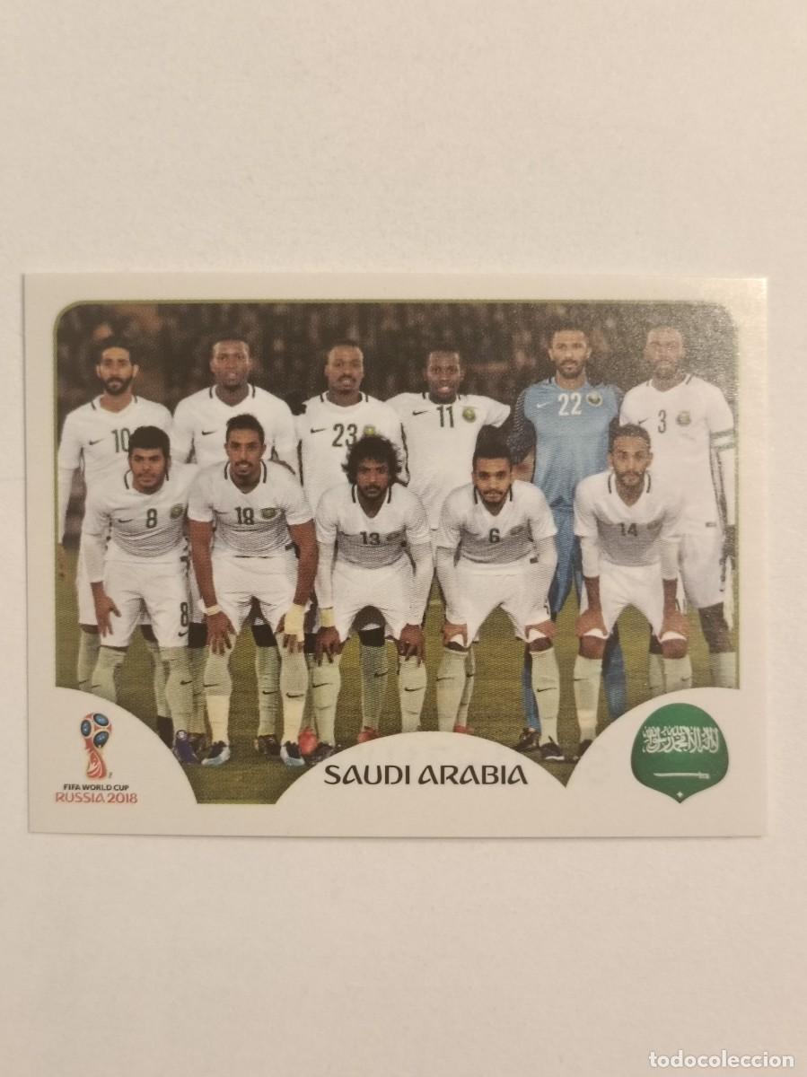 Cromos de f&uacute;tbol: #41 ALINEACION (ARABIA SAUDI) MUNDIAL RUSIA 2018 PANINI VERSION ROSA