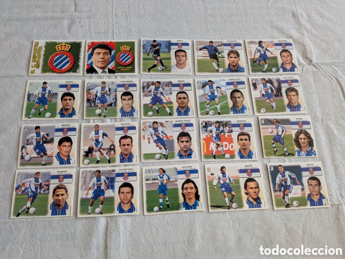 Cromos de Futebol: LOTE 20 CROMOS DIFERENTES ESPA&Ntilde;OL LIGA 1999 2000 99 00 COLECCIONES ESTE SIN PEGAR. EXCELENTE ESTADO