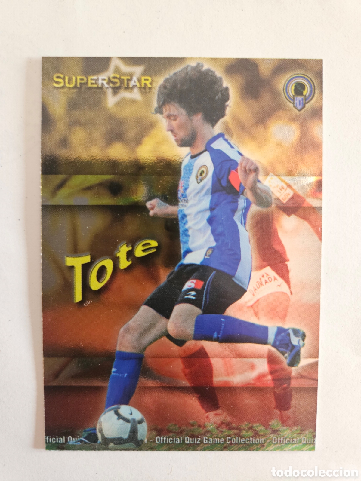 Cromos de f&uacute;tbol: N&ordm; 795 TOTE, BRILLO, SUPERSTAR, HERCULES CF, 2&ordf; DIVIS, QUIZ GAME COLLECTION 2009 2010, MUNDICROMO