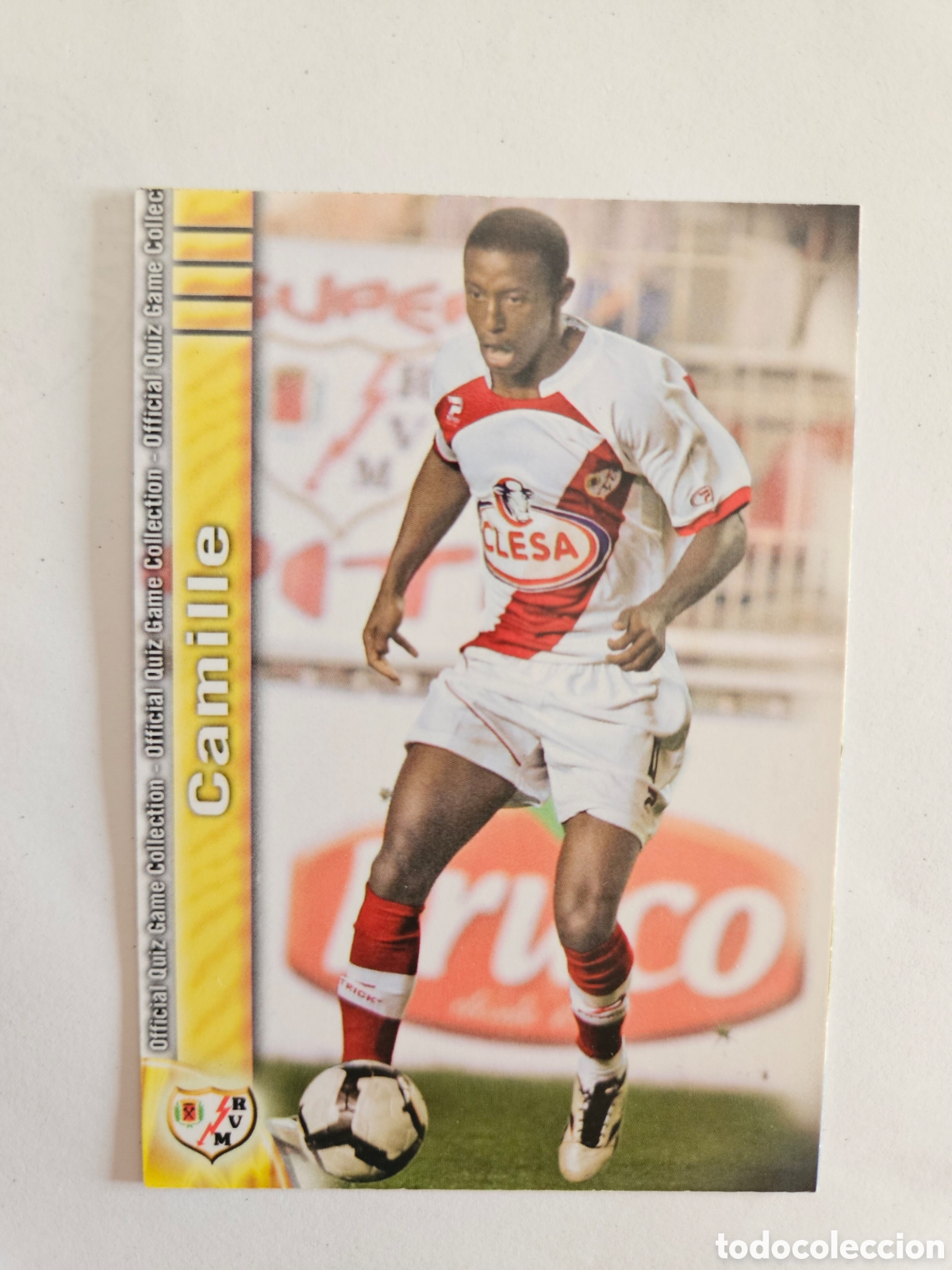 Cromos de f&uacute;tbol: CAMILLE 1244 RAYO VALLECANO MUNDICROMO QUIZ GAME 2009 2010 CROMO FUTBOL 09 10 -