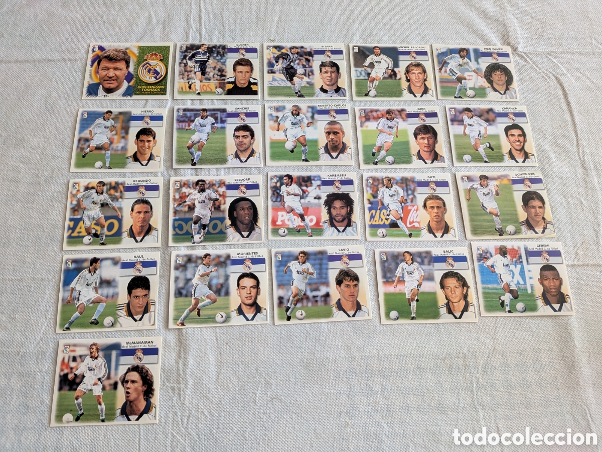 Football Stickers: LOTE 21 CROMOS DIFERENTES R.MADRID LIGA 1999 2000 99 00 COLECCIONES ESTE SIN PEGAR.EXCELENTE ESTADO
