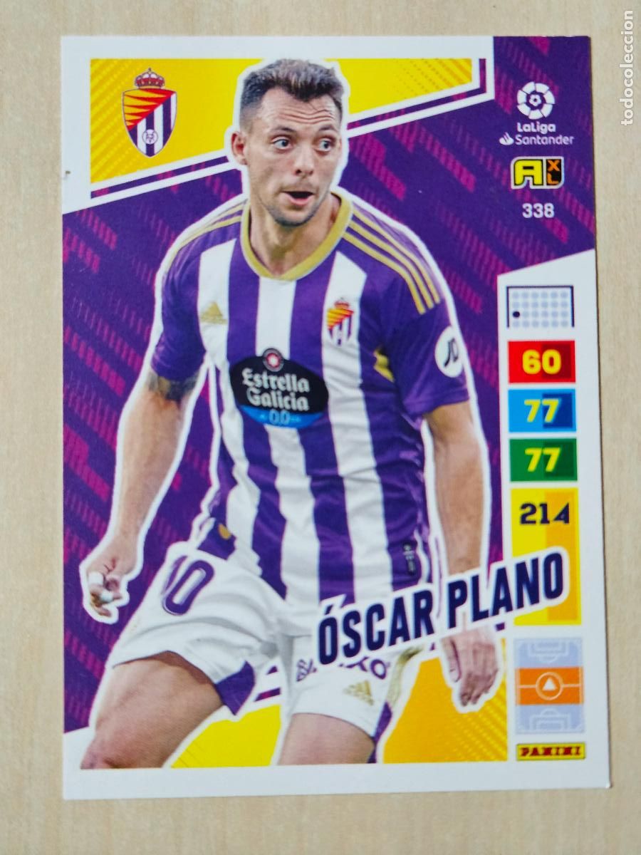 Cromos de f&uacute;tbol: FICHA N&ordm; 338 OSCAR PLANO - ADRENALYN 22 23 - PANINI 2022 - 23 - CROMO - REAL VALLADOLID