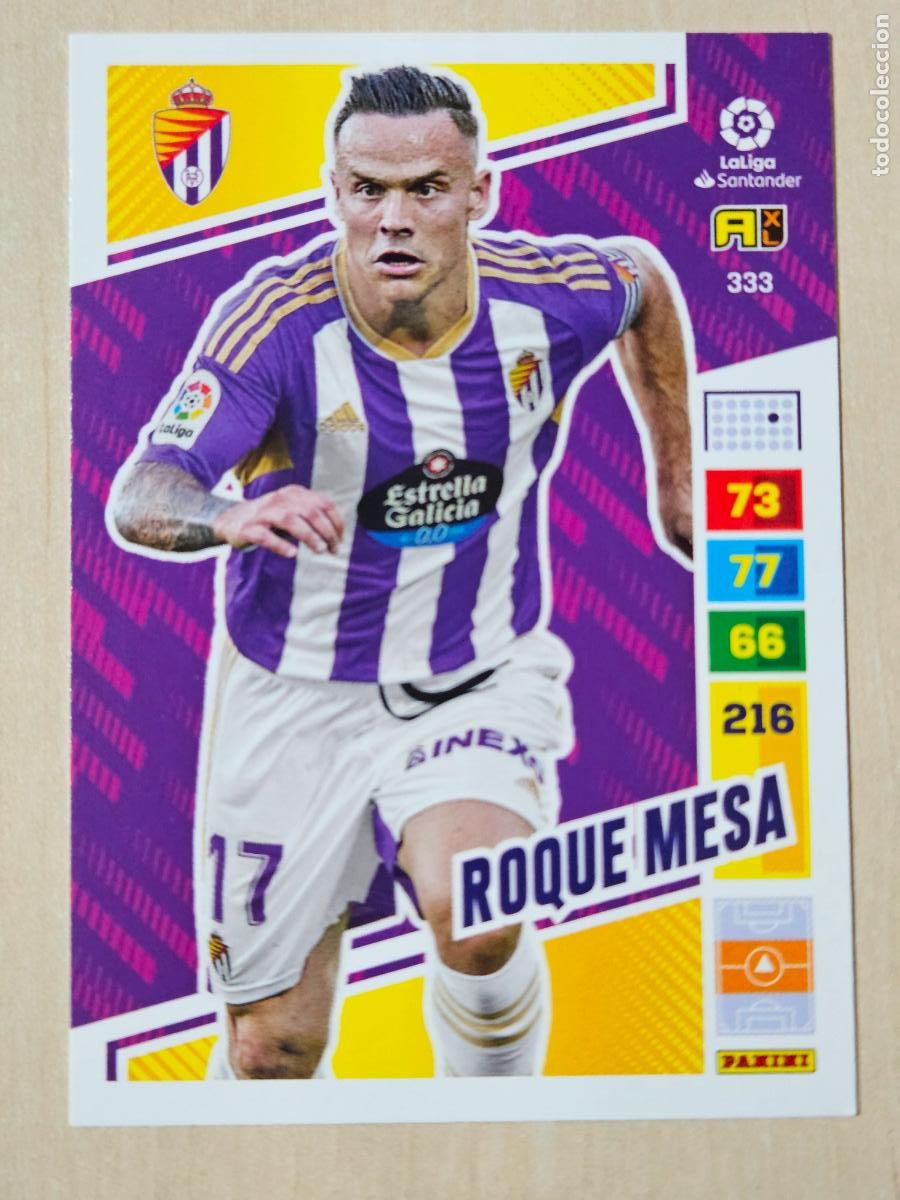 Cromos de f&uacute;tbol: FICHA N&ordm; 333 ROQUE MESA - ADRENALYN 22 23 - PANINI 2022 - 23 - CROMO - REAL VALLADOLID