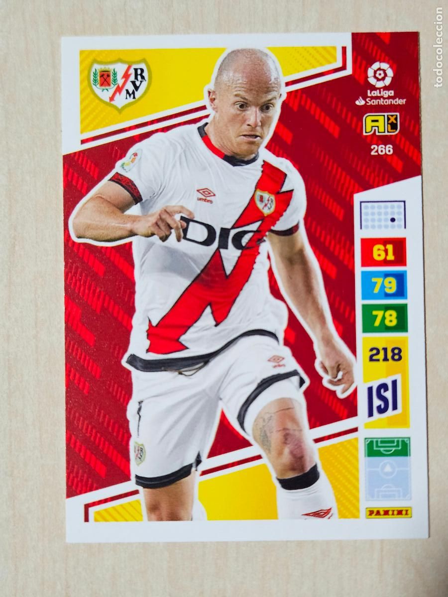 Cromos de f&uacute;tbol: FICHA N&ordm; 266 ISI - ADRENALYN 22 23 - PANINI 2022 - 23 - CROMO - RAYO VALLECANO