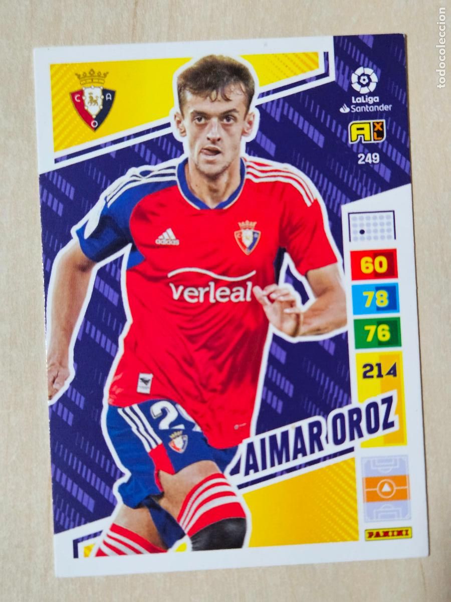 Cromos de f&uacute;tbol: FICHA N&ordm; 249 AIMAR OROZ - ADRENALYN 22 23 - PANINI 2022 - 23 - CROMO - OSASUNA