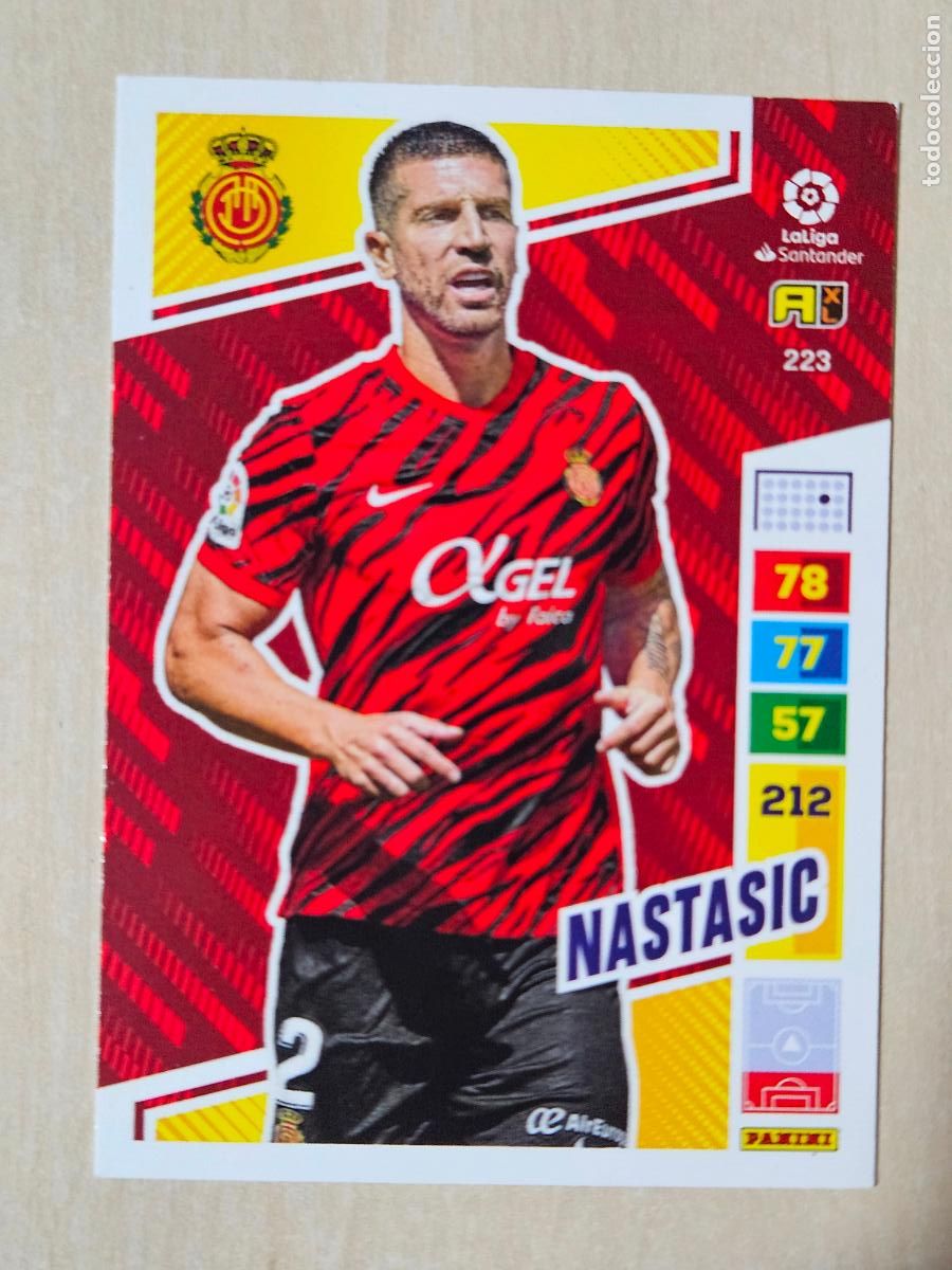 Cromos de f&uacute;tbol: FICHA N&ordm; 223 NASTASIC - ADRENALYN 22 23 - PANINI 2022 - 23 - CROMO - MALLORCA