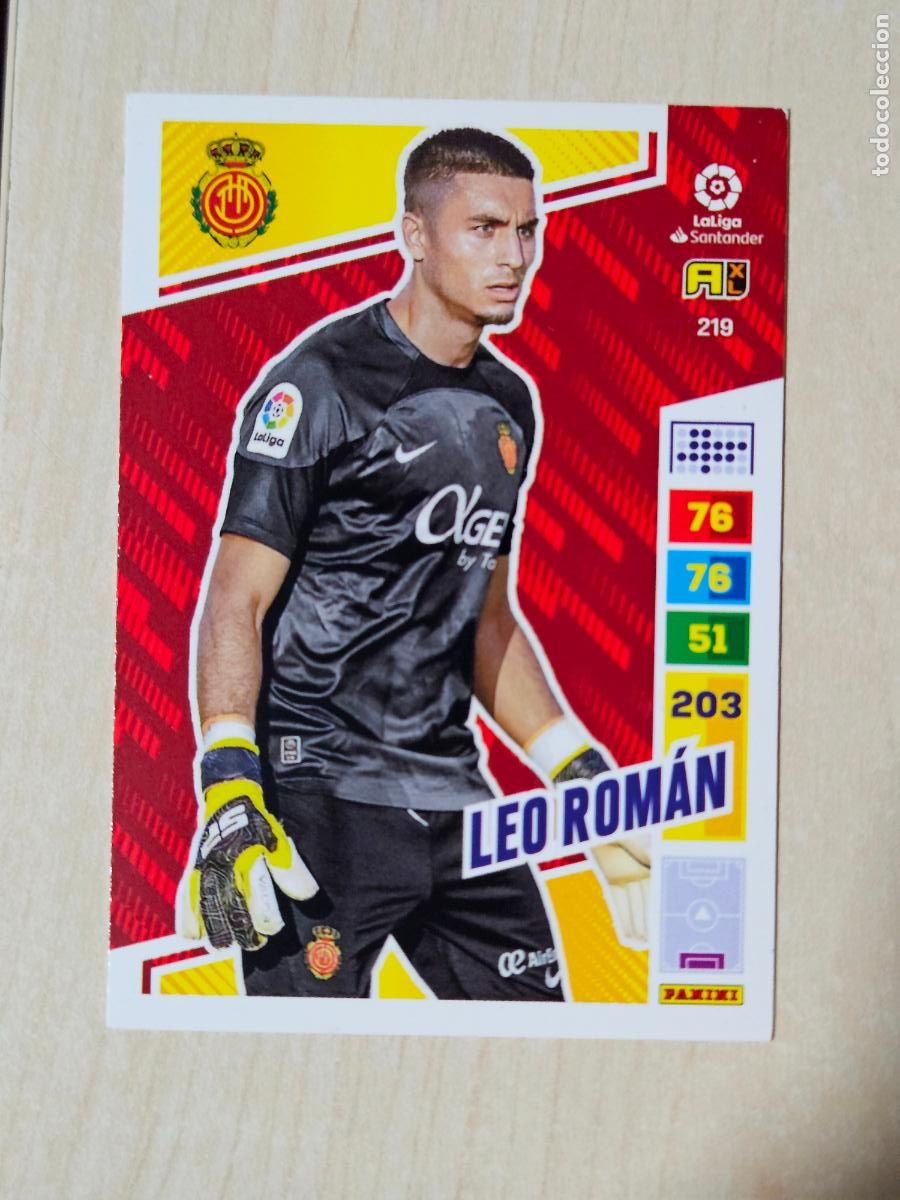 Cromos de f&uacute;tbol: FICHA N&ordm; 219 LEO ROMAN - ADRENALYN 22 23 - PANINI 2022 - 23 - CROMO - MALLORCA