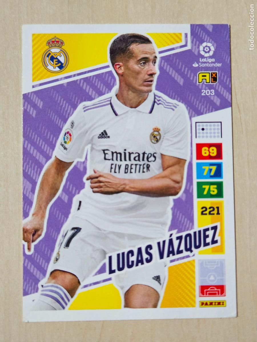 Cromos de f&uacute;tbol: FICHA N&ordm; 203 LUCAS VAZQUEZ - ADRENALYN 22 23 - PANINI 2022 - 23 - CROMO - REAL MADRID