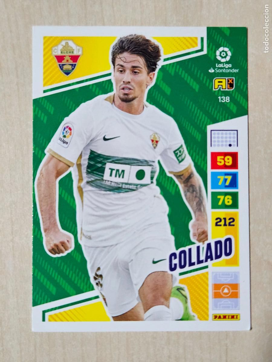 Cromos de f&uacute;tbol: FICHA N&ordm; 138 COLLADO - ADRENALYN 22 23 - PANINI 2022 - 23 - CROMO - ELCHE