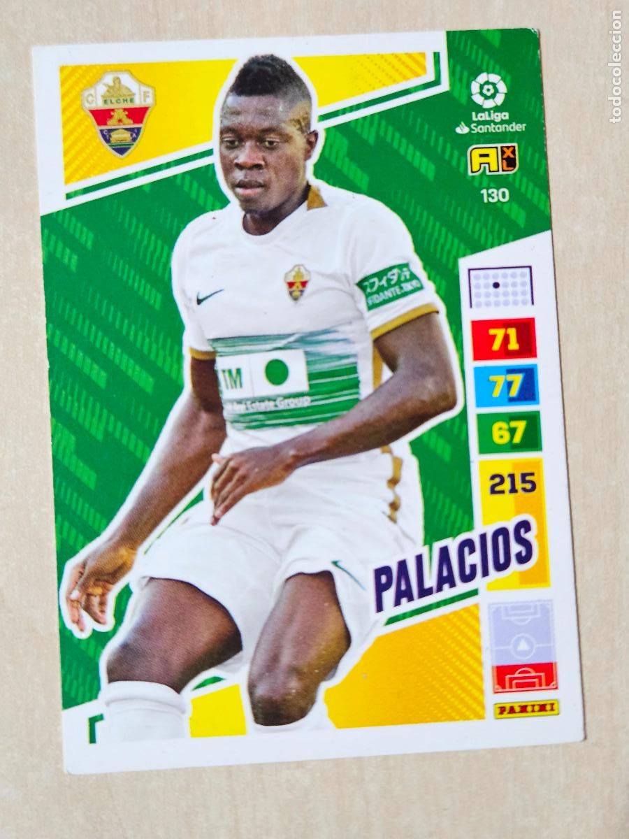 Cromos de f&uacute;tbol: FICHA N&ordm; 130 PALACIOS - ADRENALYN 22 23 - PANINI 2022 - 23 - CROMO - ELCHE